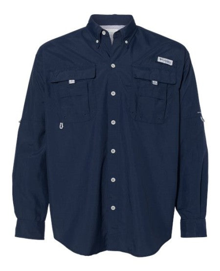 Columbia PFG Bahama II Long Sleeve Shirt - Navy - SMALL