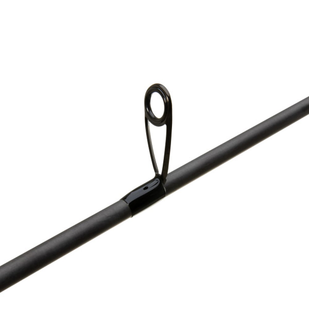A close-up of the G. Loomis GCX Dropshot Spinning Rod 820S DSR shows its black circular metal guide attached to the slender rod, set against a white background.