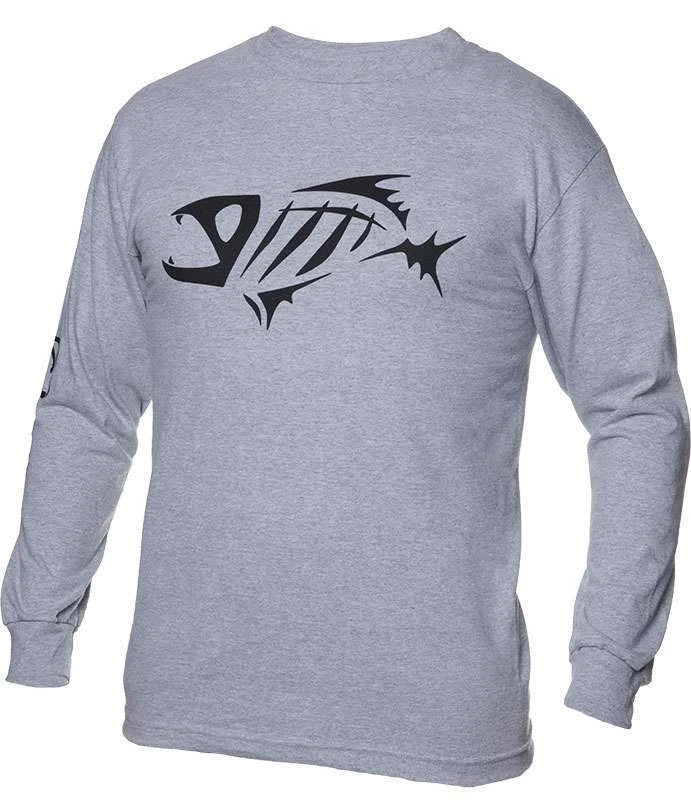 G. Loomis Long Sleeve Cotton T-Shirt - Gray - SMALL