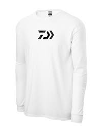 Daiwa Long Sleeve Cotton T-Shirt - White - XL