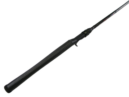 Close-up of the Edge Rods LMX MBR 703-1 Black Handle with textured grip against a white background. This sleek, used casting rod is available in our Rod and Reel Trade-In Program for store credit on used gear, highlighting its excellent condition.