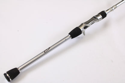 The Denali Android ADC703WJ 7'0" Medium Heavy Used Casting Rod, in good condition, is perfect for anglers seeking quality used gear or considering a rod and reel trade-in.