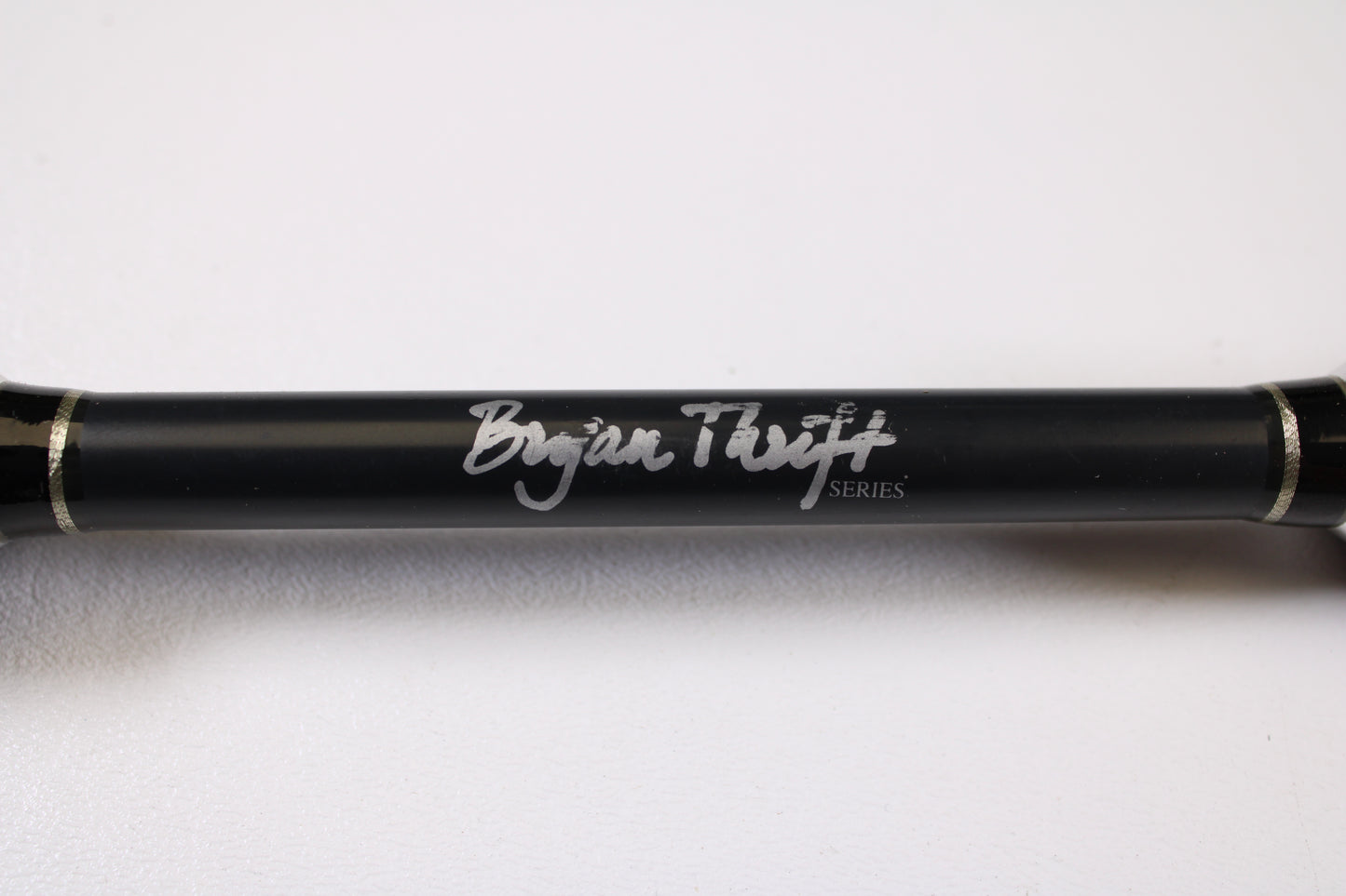 Close-up of a Fitzgerald Bryan Thrift TCB74H 7'4" Heavy Crankbait Used Casting Rod in good condition, ideal for those considering our Rod and Reel Trade-In Program or seeking store credit for used gear.