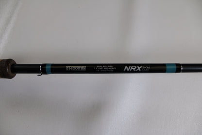 A close-up of a G. Loomis NRX+ 903C MBR used casting rod in excellent condition—ideal for our Rod and Reel Trade-In Program or earning store credit on used gear.