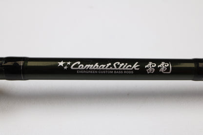 Close-up of an Evergreen International Combat Stick RCTC-70MHG 7'0" Medium Heavy Glass Used Casting Rod in excellent condition—ideal if you want to trade in your gear for store credit through our rod and reel trade-in program.