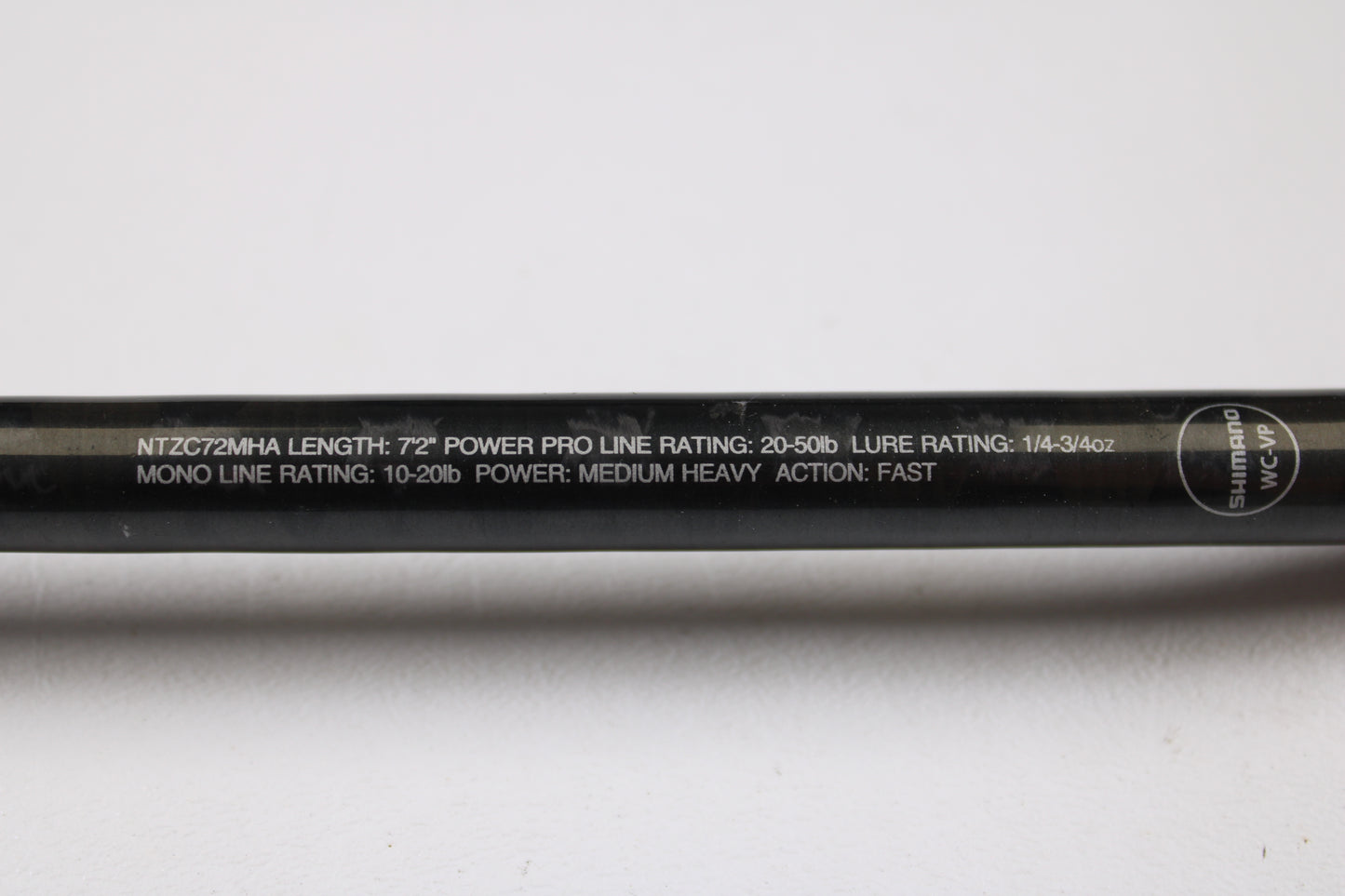 A close-up of the Shimano Intenza A NTZC72MHA 7'2" Medium Heavy casting rod in good used condition, showing specs and logo—perfect for anglers seeking trade-in or store credit on pre-owned gear.