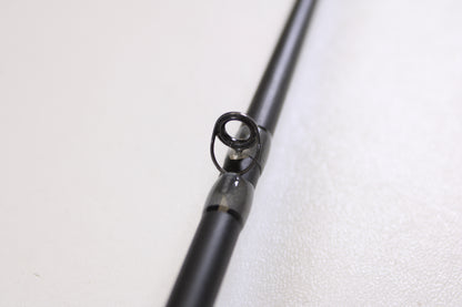 Close-up of the guide ring on the Stik5 Elevate Series The One 7'3" Medium Heavy Used Casting Rod in excellent condition—ideal for anglers seeking top-quality pre-owned gear from Stik5.