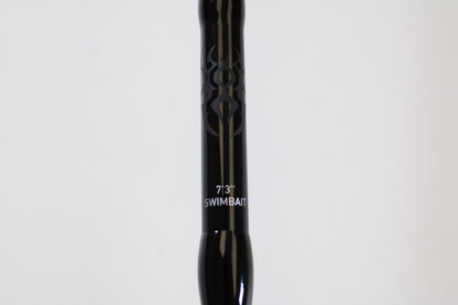 A detailed close-up of the Daiwa Tatula TTU 731HRB-SB 7'3" Heavy Swimbait casting rod in mint used condition—ideal for anglers seeking upgrades via our Rod and Reel Trade-In Program.