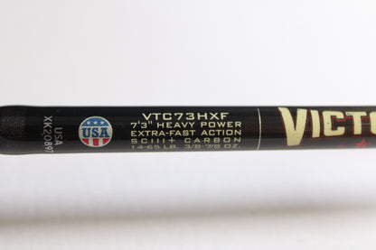 St. Croix Victory VTC73HXF Full Contact Finesse 7'3" Heavy - Used Casting Rod - Very Good Condition Heavily Cork Sealed