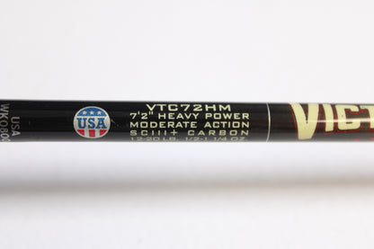 St. Croix Victory VTC72HM Rip'n Chatter 7'2" Heavy - Used Casting Rod - Very Good Condition Heavily Cork Sealed