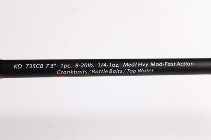 Dobyns Kaden KD735CB 7'3" Medium Heavy Crankbait - Used Casting Rod - Excellent Condition