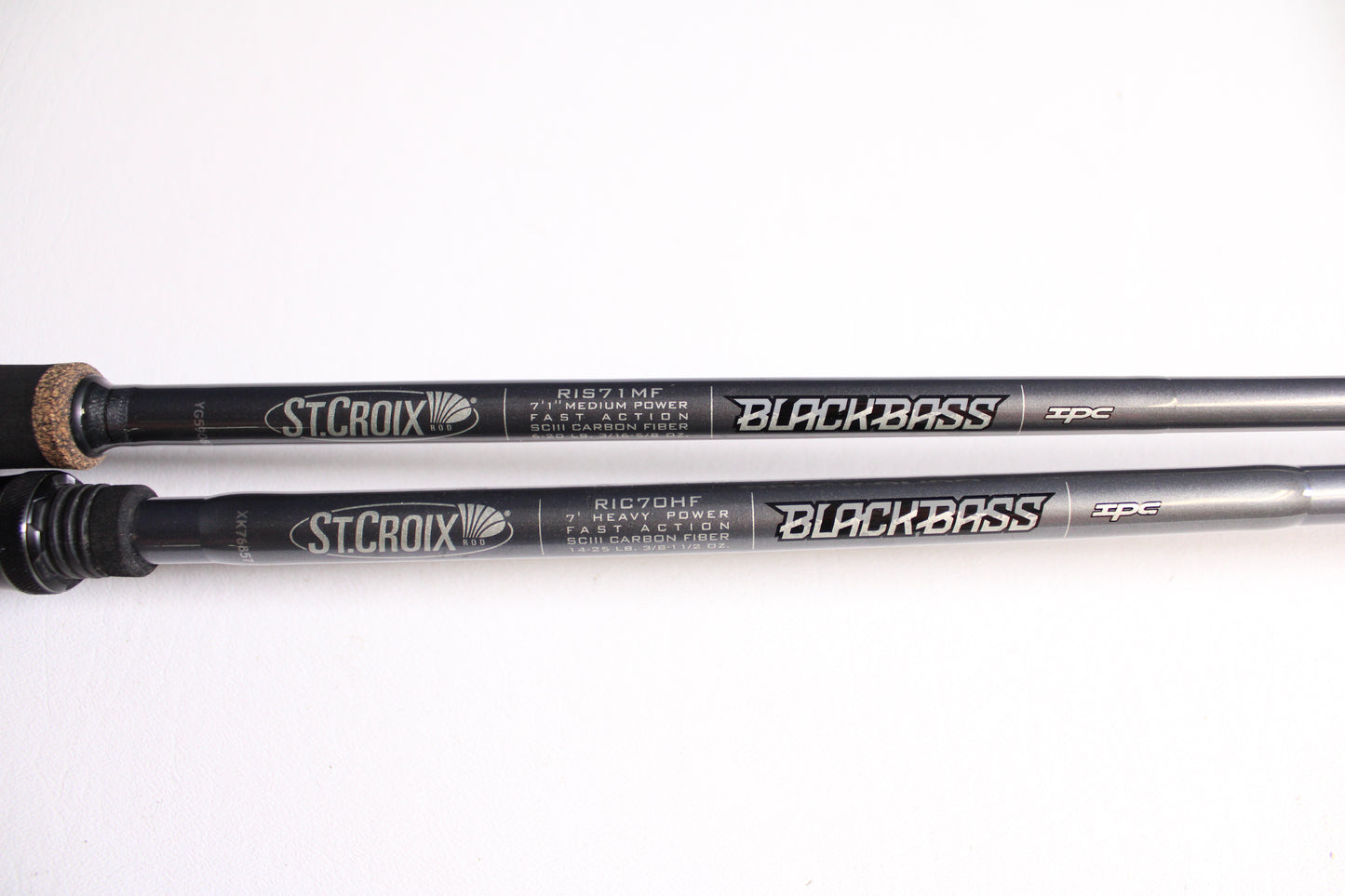 St. Croix Black Bass RIC70HF and RIS71MF - Used Casting and Used Spinning Rods - Very Good Condition