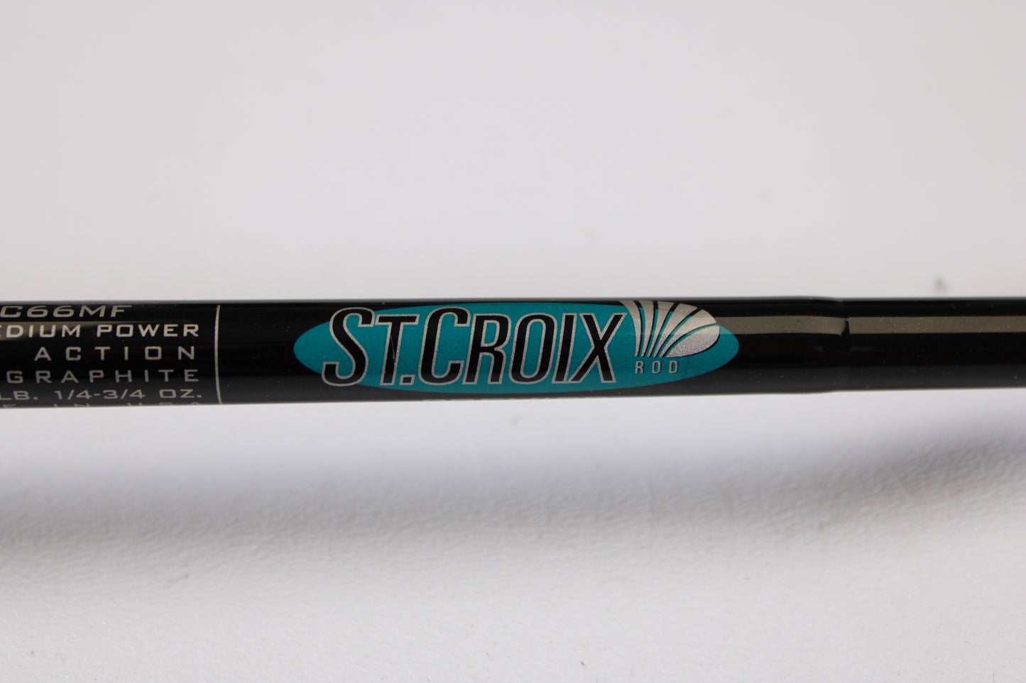 A close-up of a St. Croix Premier PC66MF 6'6" Medium used casting rod in excellent condition. Ideal for anglers upgrading through our rod and reel trade-in program for store credit on used gear.