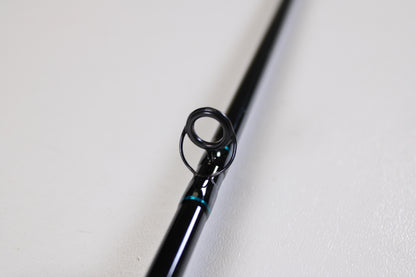 A close-up view of the St. Croix Premier PC66MF 6'6" Medium Used Casting Rod in excellent condition, focusing on a line guide—ideal for anglers interested in quality used St. Croix gear or considering a rod trade-in.