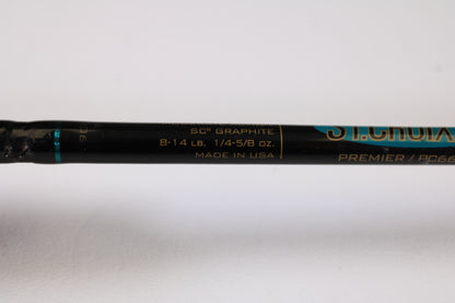 Close-up of a St. Croix Premier Crankbait PC66MM 6'6" Medium Used Casting Rod in very good condition—ideal for those interested in used gear or our Rod and Reel Trade-In Program.