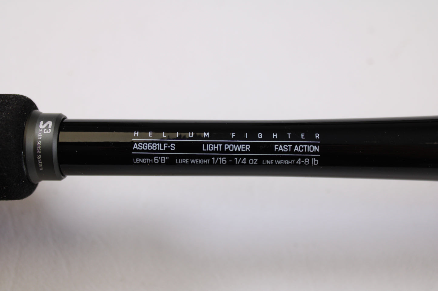 Close-up of an Airrus Stargate ASG681LF-S 6'8" Light Used Spinning Rod in excellent condition. Save more with pre-owned gear or trade in your rod and reel for store credit to get the most value at our shop.
