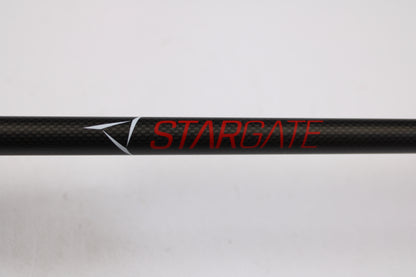 The Airrus Stargate ASG681LF-S 6'8" Light Used Spinning Rod is in excellent condition, with a bold "STARGATE" logo—ideal for those interested in used gear or maximizing store credit through rod and reel trade-in programs.