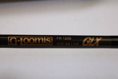 Close-up of a G. Loomis GLX FR1209 10'0" #9 2 Piece used fly rod in excellent condition—an ideal upgrade as part of our Rod and Reel Trade-In Program for store credit on used gear.