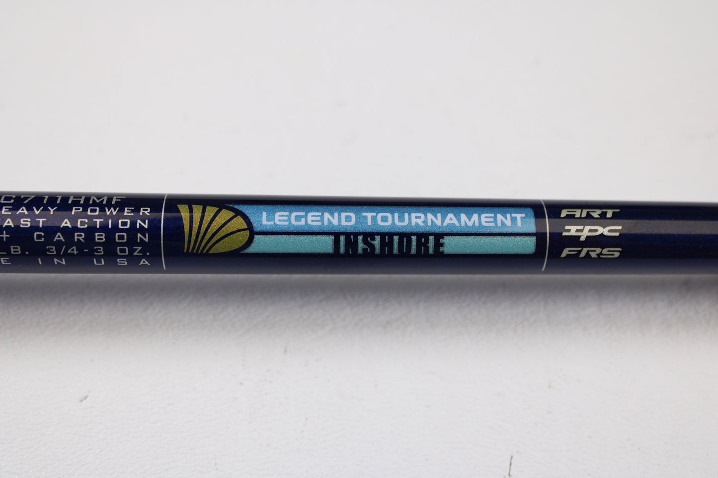 Get a close-up look at the St. Croix Legend Tournament Inshore ITLC711HMF 7'11" Heavy Used Casting Rod in mint condition—featuring heavy power, fast action, and USA-made quality. Trade in your old gear for store credit today!.