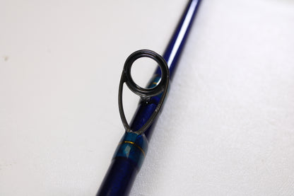 Close-up of the St. Croix Legend Tournament Inshore ITLC79XHMF 7'9" XH Used Casting Rod in mint condition, highlighting a metal guide ring—ideal for anglers upgrading with our Rod and Reel Trade-In Program for store credit.