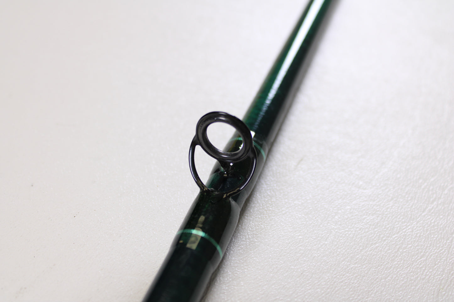 Close-up of the St. Croix Tidemaster Travel TIC76MHF3 7'6" Medium Heavy 3 Piece Used Casting Rod in excellent condition—ideal for those exploring our Rod and Reel Trade-In Program or interested in upgrading to premium St. Croix gear.