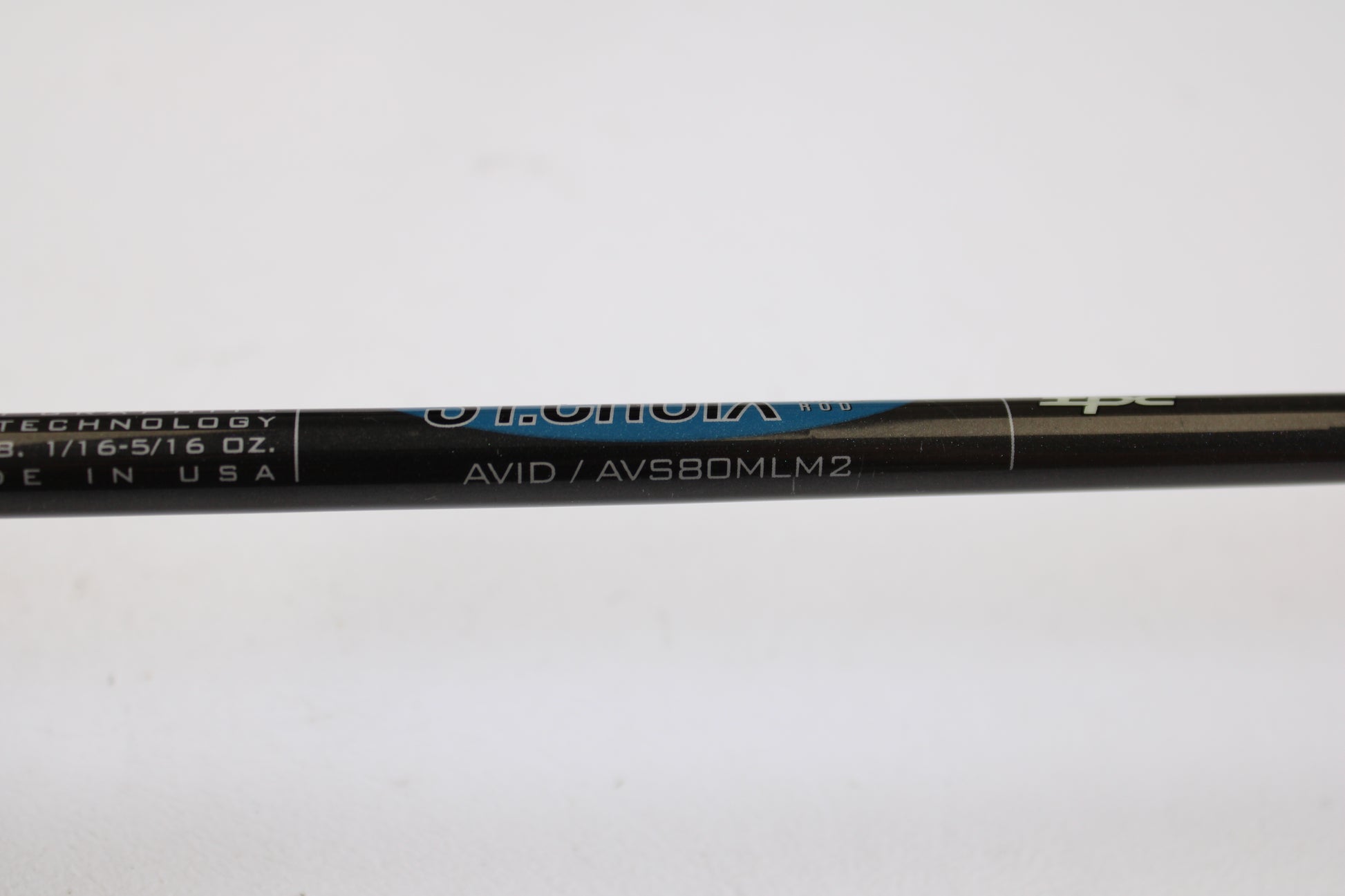 Close-up of a St. Croix Avid AVS80MLM2 8'0" Medium Light 2 Piece Used Spinning Rod in excellent condition—upgrade with our Rod and Reel Trade-In Program to get store credit for your used gear.