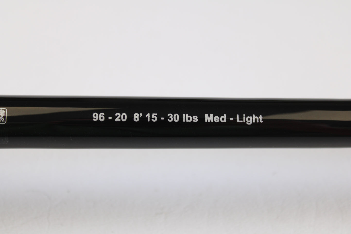 A detailed shot of the G. Loomis IMX-PRO Offshore 96-20 8'0" Medium Light Used Casting Rod in mint condition—ideal for fans of quality pre-owned gear and our Rod and Reel Trade-In Program.