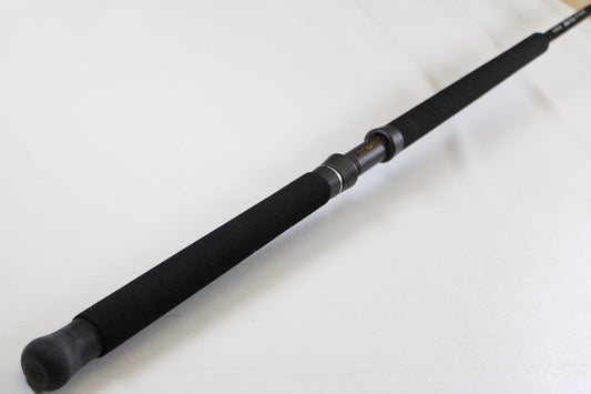 A detailed look at the G. Loomis IMX-PRO Offshore 90-80 7'6" XXH Used Casting Rod in mint condition—ideal for upgrading through our Rod and Reel Trade-In Program for store credit.