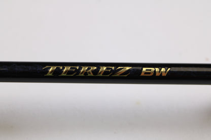 Close-up of a Shimano Terez BW TZBWC70MSBA 7'0" medium used casting rod in mint condition—perfect for upgrading via our trade-in program or exploring top-quality used Shimano gear.