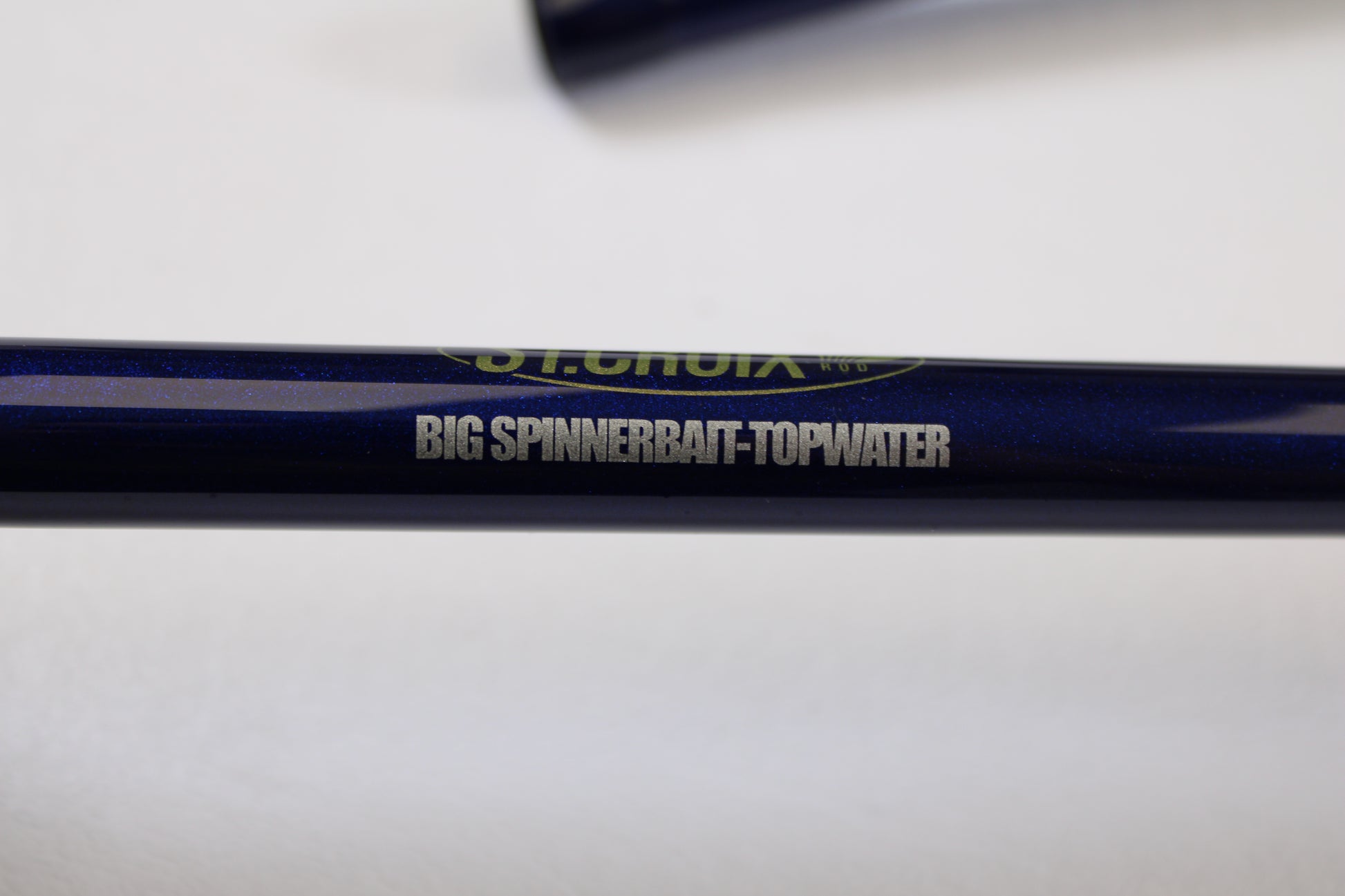 Close-up of a St. Croix Legend Tournament Pike LTPC244XHF2 Big Spinnerbait Topwater 8'0" XH 2 Piece used casting rod in mint condition—ideal for those seeking quality used gear or considering trade-in options.