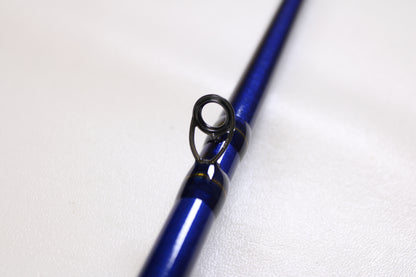 Close-up of a St. Croix Legend Tournament Pike LTPC244XHF2 Big Spinnerbait Topwater 8'0" XH 2 Piece Used Casting Rod in mint condition, ideal for those trading in or upgrading gear for store credit.