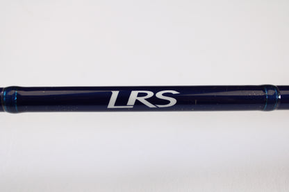 A Douglas LRS C704M 7'0" Medium, used casting rod in very good condition, featuring dark blue color with "LRS" in white—ideal for anglers upgrading via our Rod and Reel Trade-In Program or earning store credit with used gear.