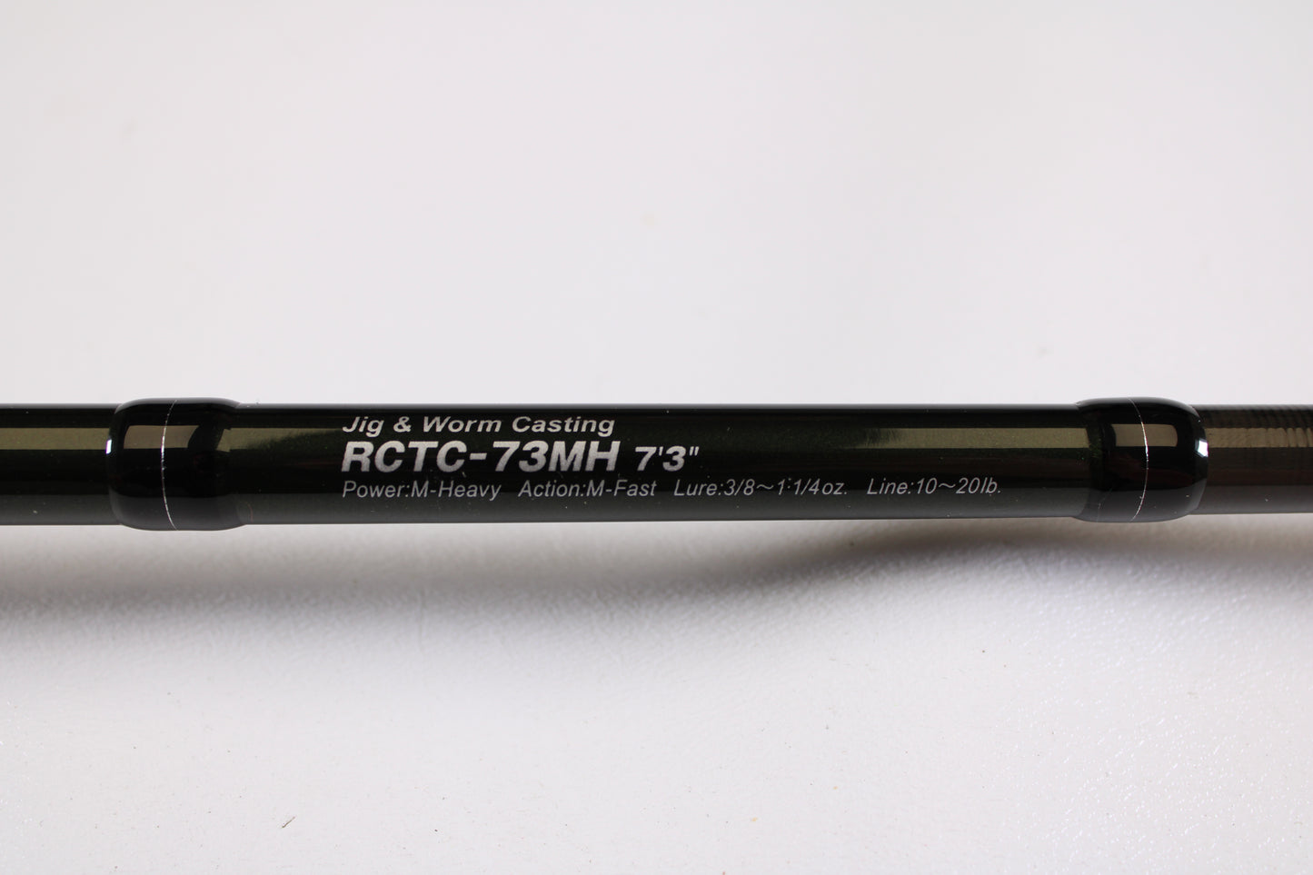 Close-up of the Evergreen Combat Stick RCTC-73MH Jig & Worm 7'3" Medium Heavy used casting rod in excellent condition—ideal for anglers looking to trade in or earn store credit on pre-owned rods and reels.