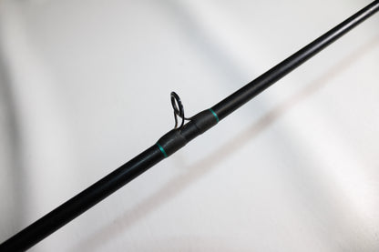 Close-up of a St. Croix Premier PC66MF Used Casting Rod in good condition, featuring a single metal line guide against a plain white background.