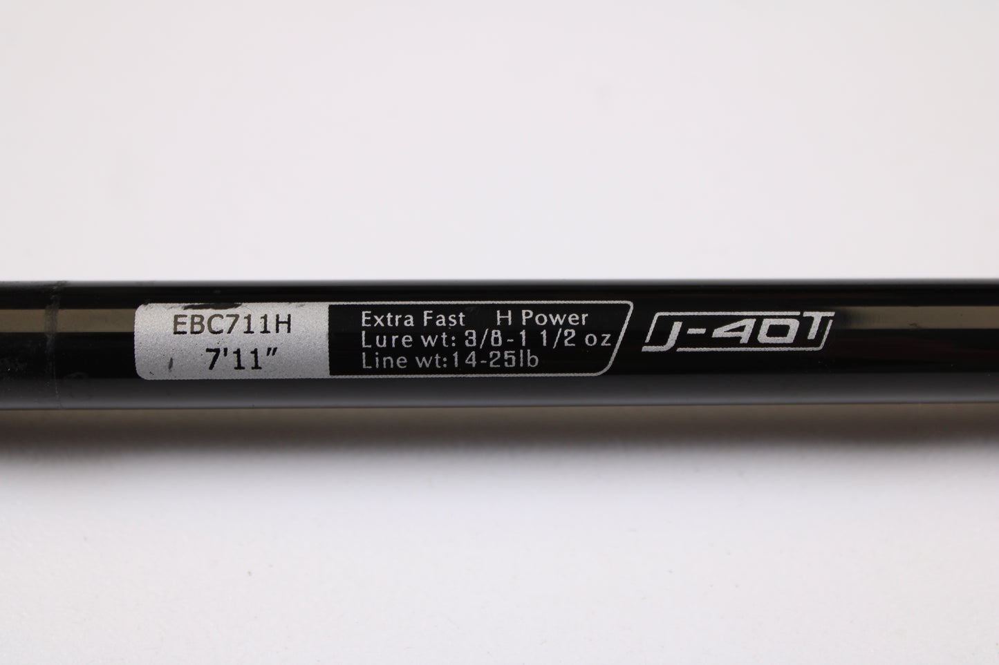 Close-up of a 13 Fishing Envy Black EBC711H 7'11" Heavy Casting Rod (used, very good condition)—ideal for anglers upgrading through our rod and reel trade-in program.