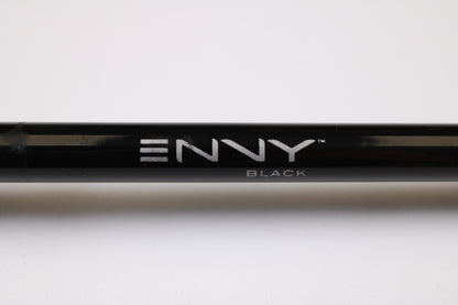 A close-up of a 13 Fishing Envy Black EBC711H 7'11" Heavy used casting rod in very good condition, featuring "ENVY" in silver letters and "BLACK" beneath, set against a plain white background—ideal for detailing trade-in or store credit offers.