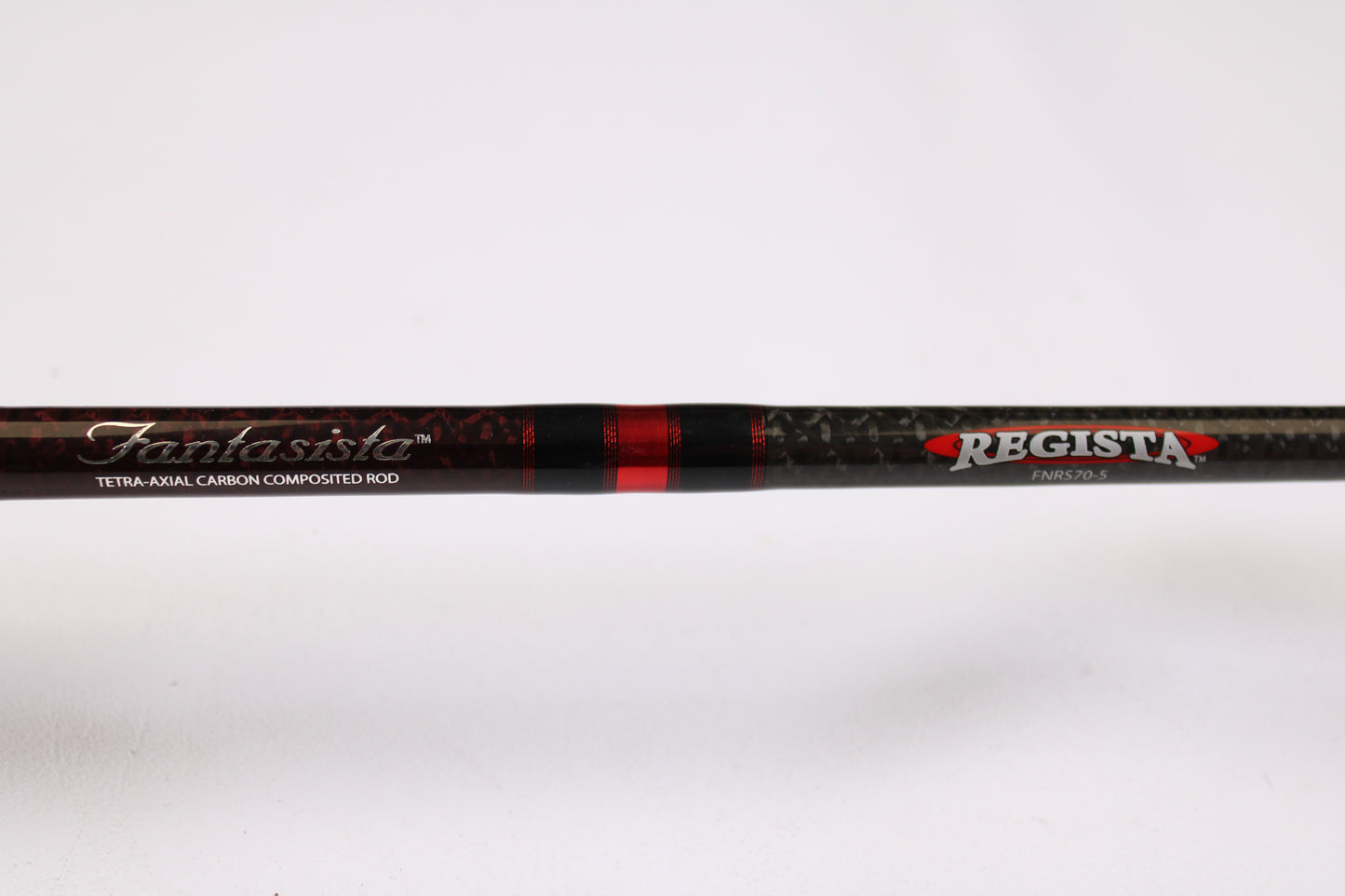 A close-up of the Abu Garcia Fantasista Regista FNRS70-5 7'0" Medium Used Spinning Rod in very good condition—great for our Rod and Reel Trade-In Program or when looking for quality used gear.
