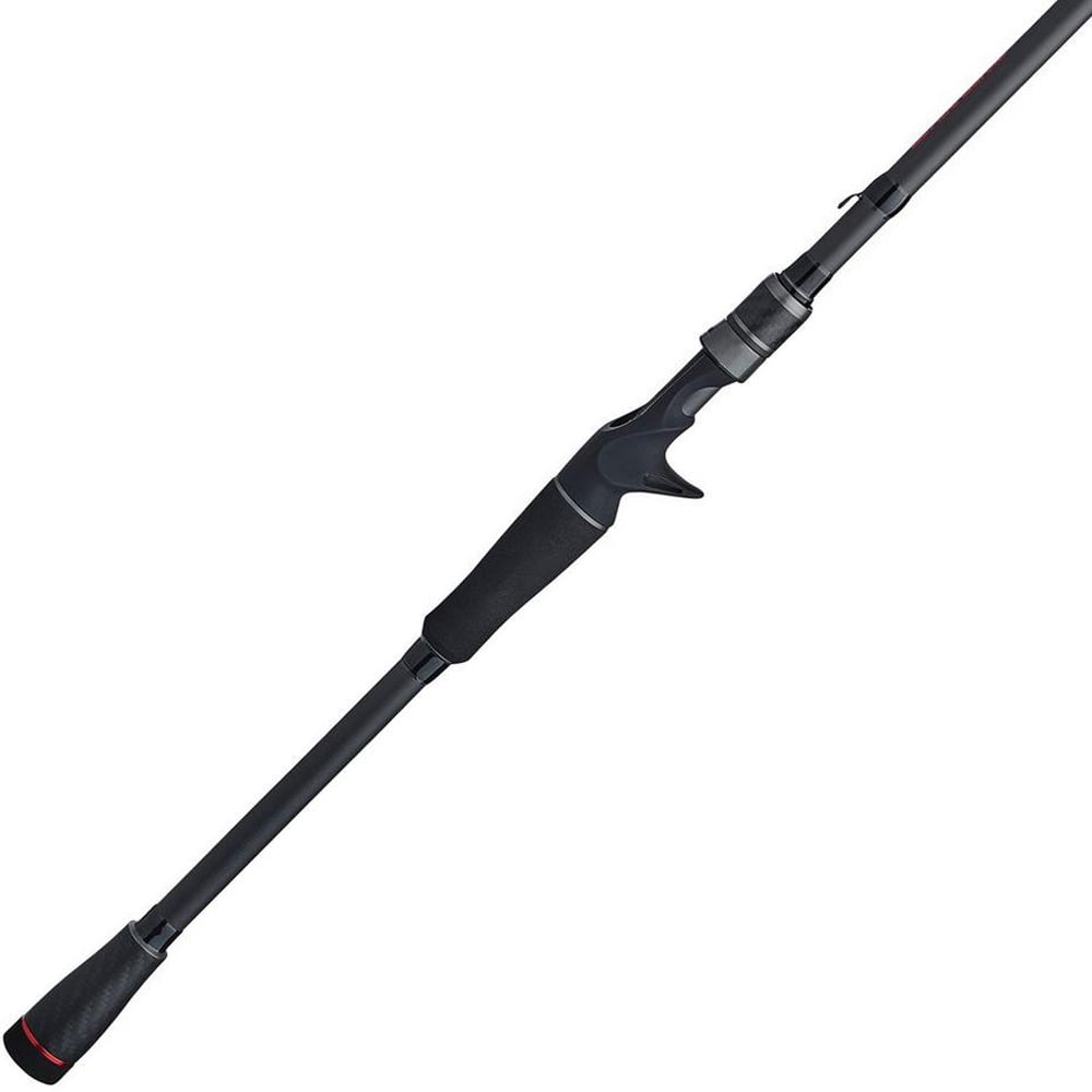 The Abu Garcia Fantasista X Casting Rod 7'11" Extra Heavy | FNXC711-8 features a black design with a split grip handle and Fuji reel seat. This Powerlux 500 model offers a sleek form and trigger-style design, making it perfect for casting with style and precision.