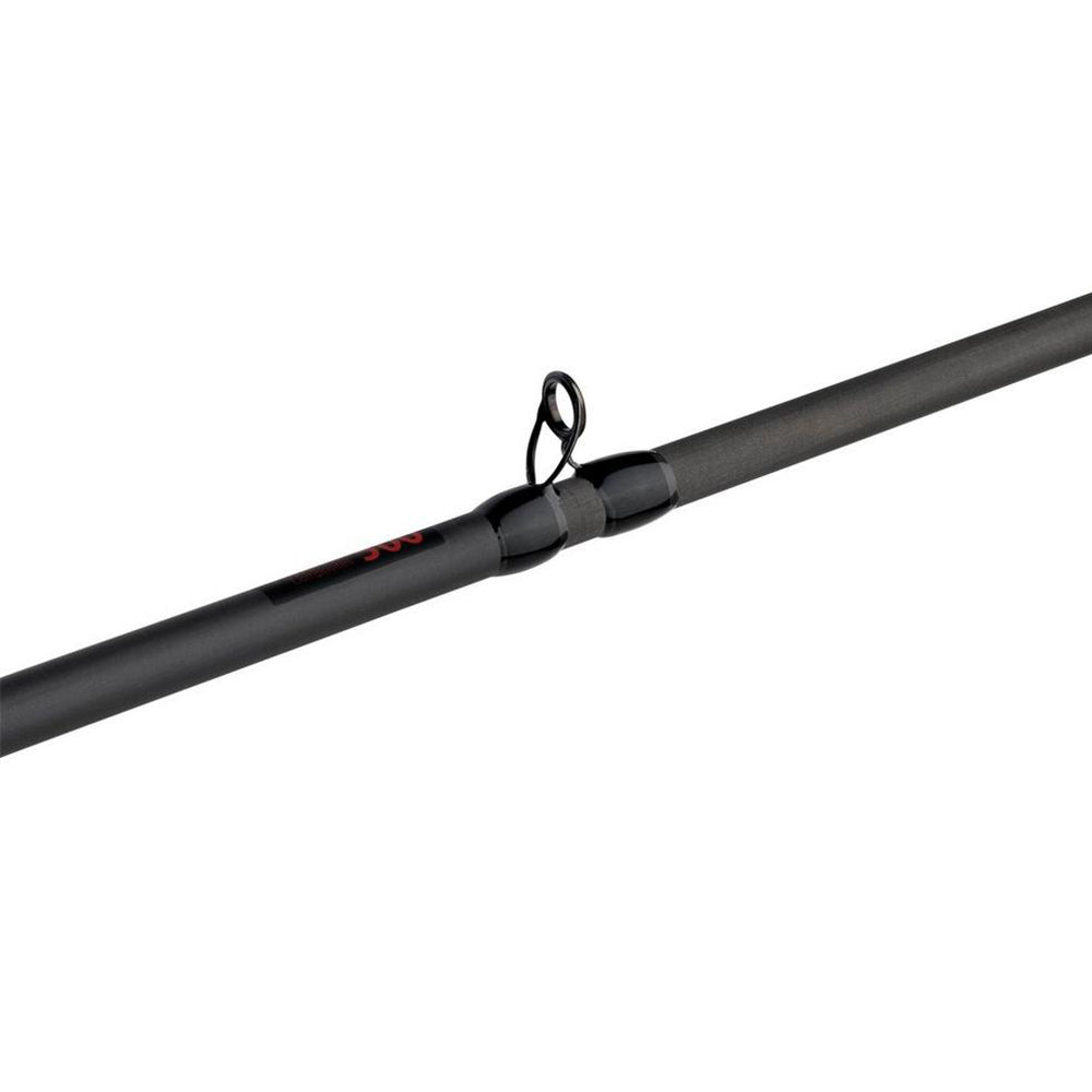 A close-up of the Abu Garcia Fantasista X Casting Rod 7'0" Medium reveals a guide ring with a smooth matte surface, likely crafted from carbon or graphite. This advanced design may feature elements from Powerlux 500 technology, highlighting its sophistication and performance.