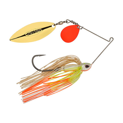 Berkley Power Blade Compact Colorado Willow Spinnerbait Coleslaw Orange Gold