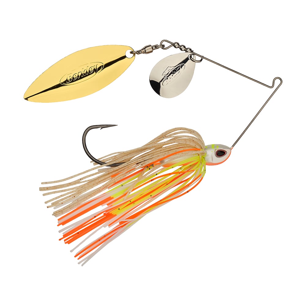 Berkley Power Blade Compact Colorado Willow Spinnerbait Coleslaw Silver/Gold
