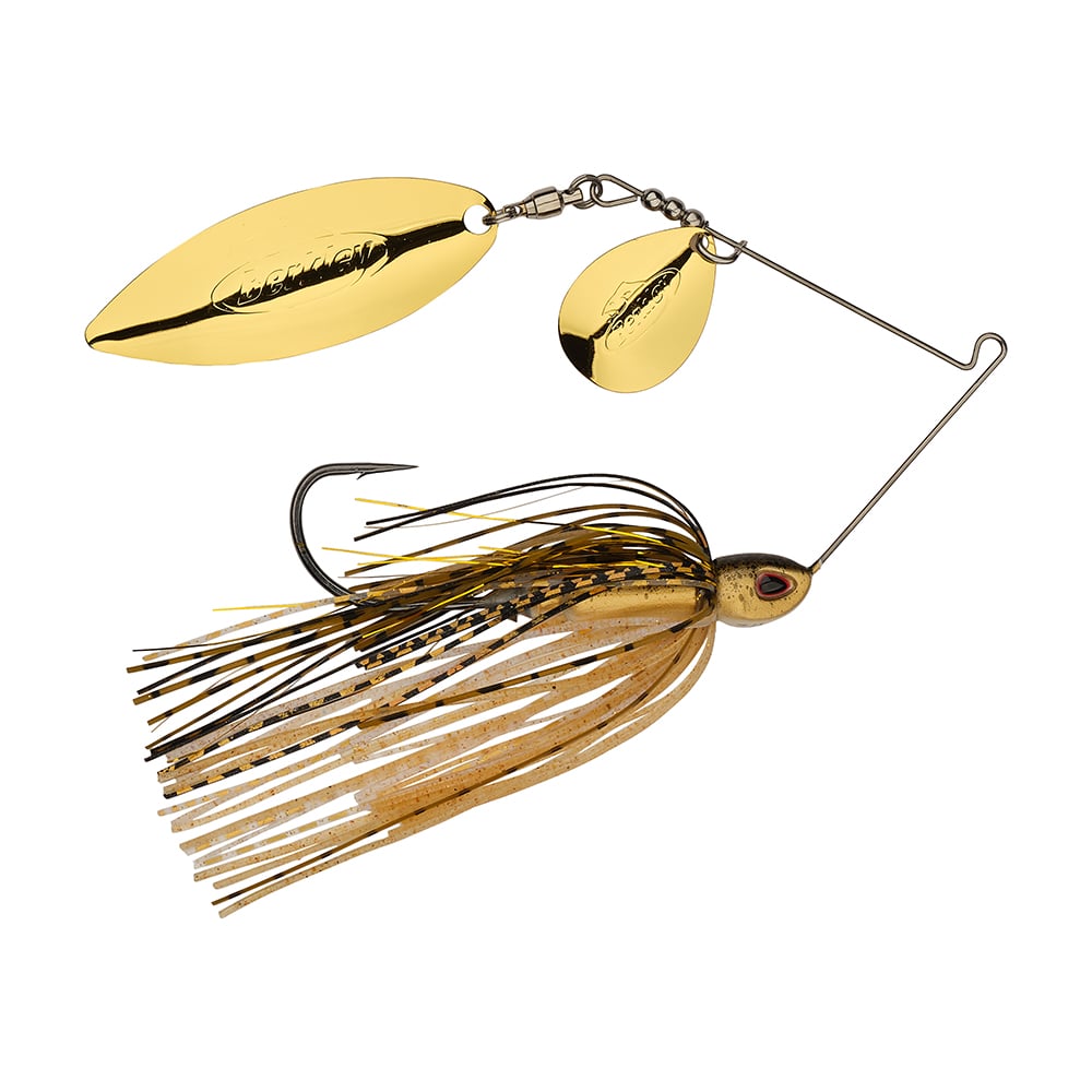 Berkley Power Blade Compact Colorado Willow Spinnerbait Golden Shiner Gold/Gold