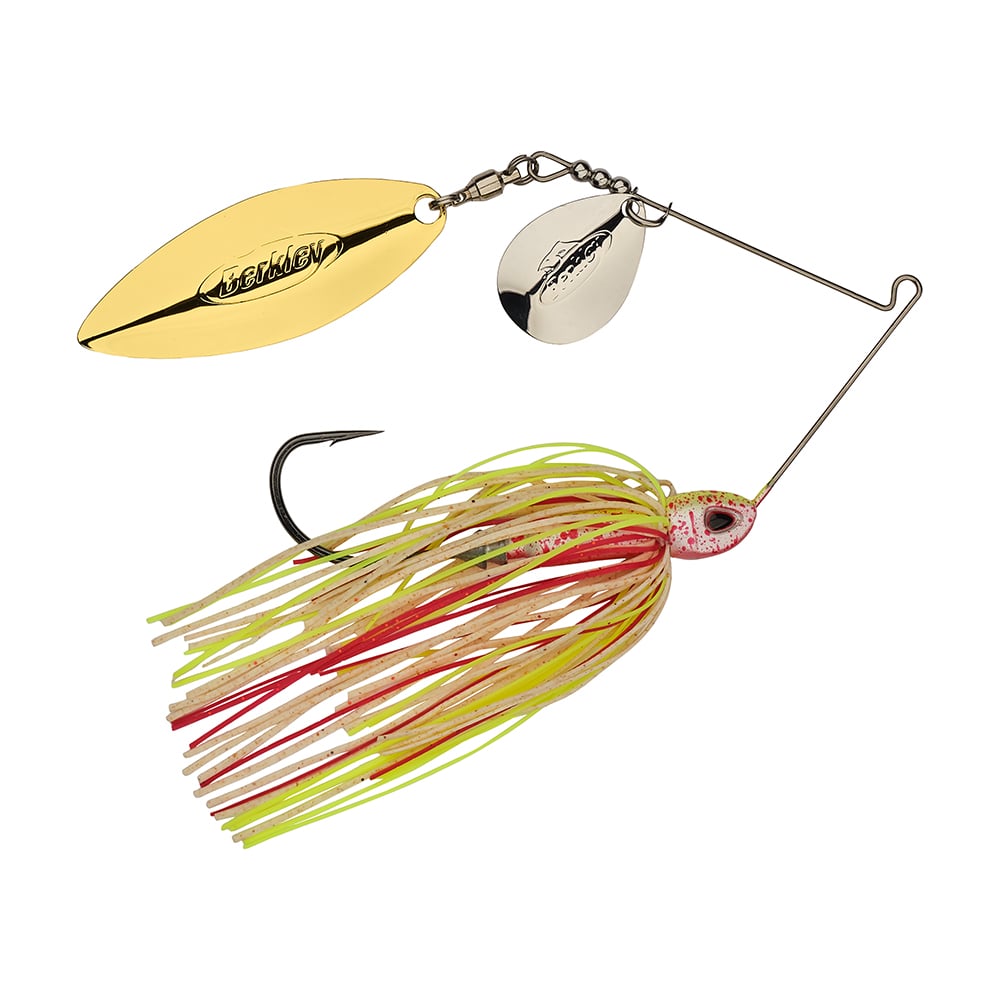 Berkley Power Blade Compact Colorado Willow Spinnerbait Hotslaw Silver/Gold