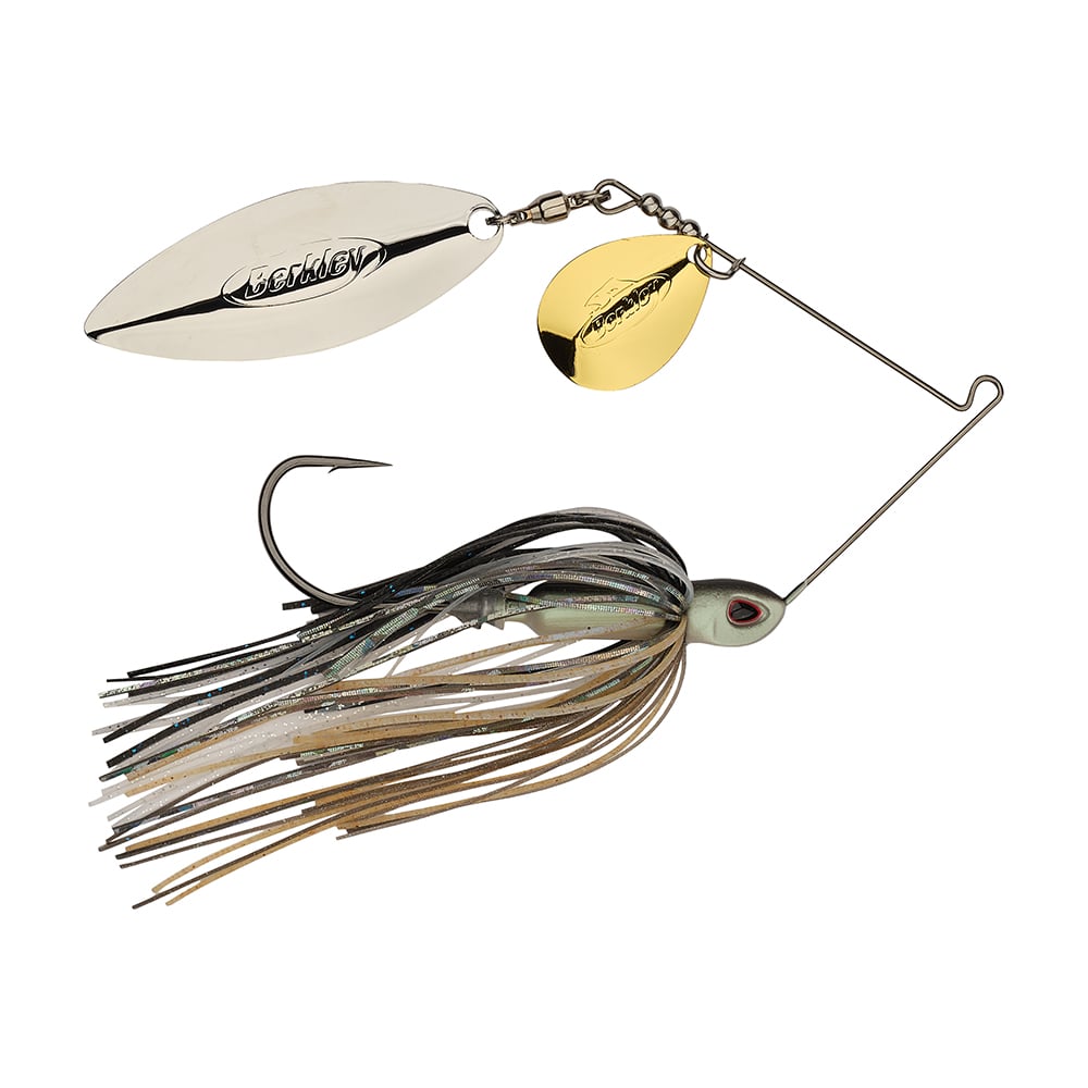Berkley Power Blade Compact Colorado Willow Spinnerbait Shad Spawn Gold/Silver