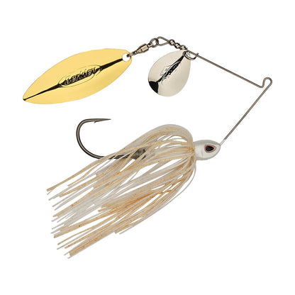 Berkley Power Blade Compact Colorado Willow Spinnerbait White Silver/Gold