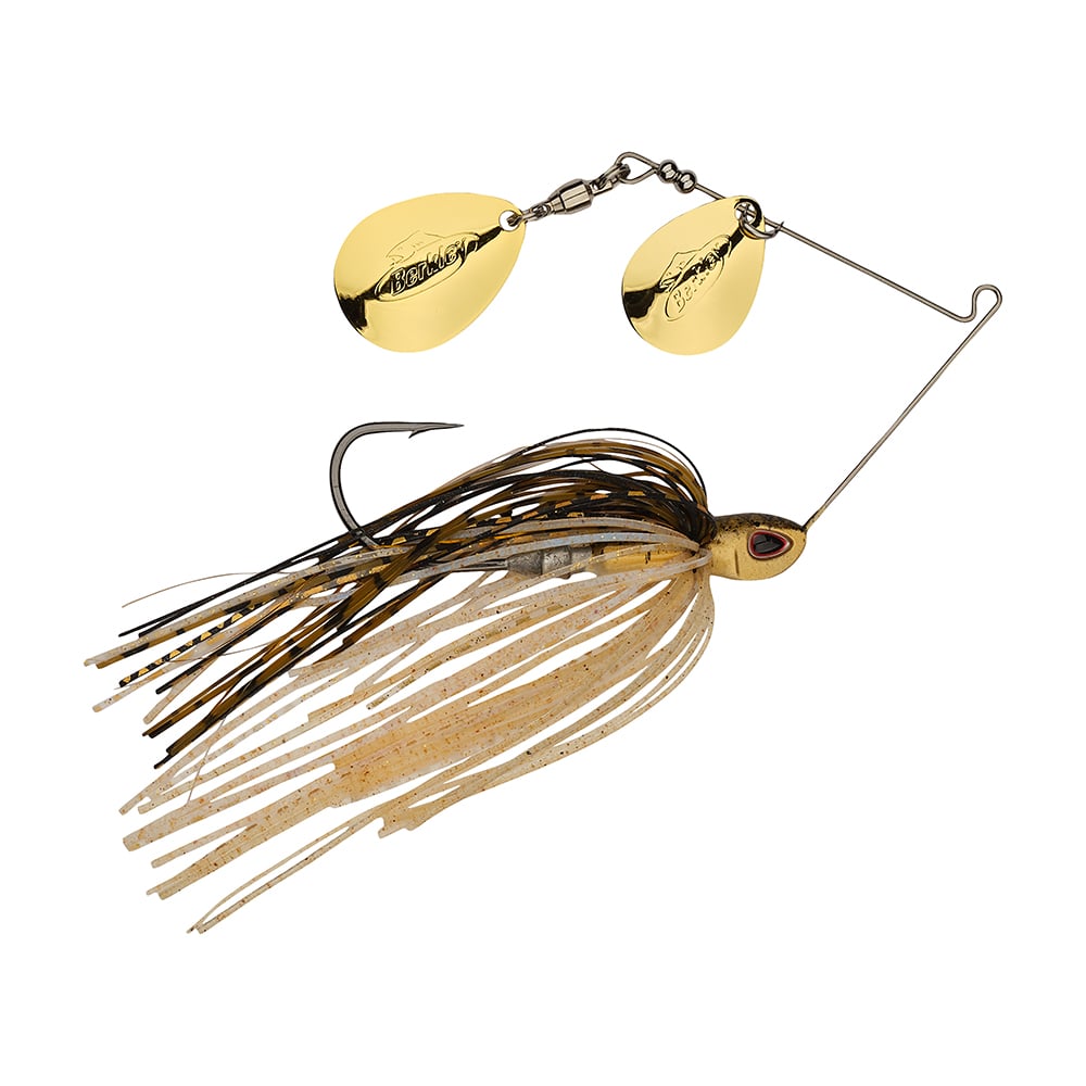Berkley Power Blade Compact Double Colorado Spinnerbait Golden Shiner Gold/Gold