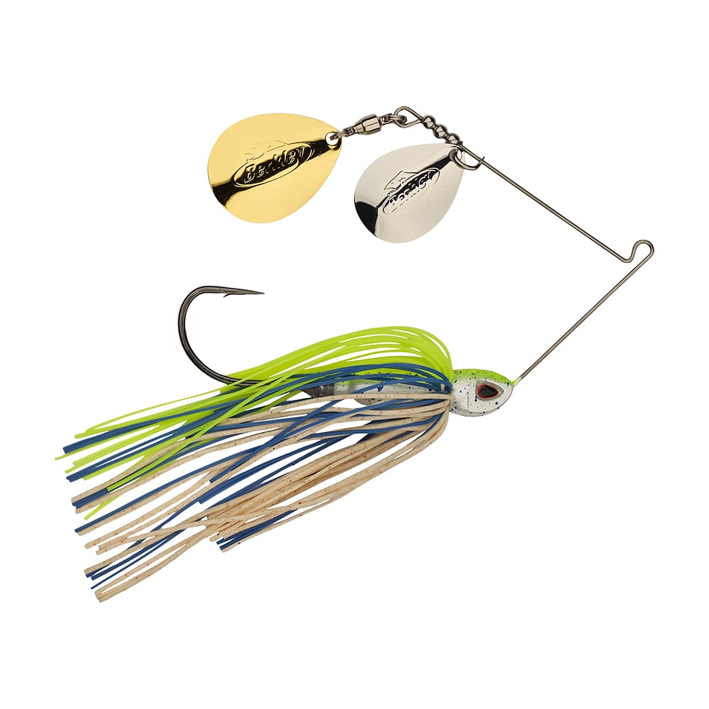 Berkley Power Blade Compact Double Colorado Spinnerbait Old School Silver/Gold