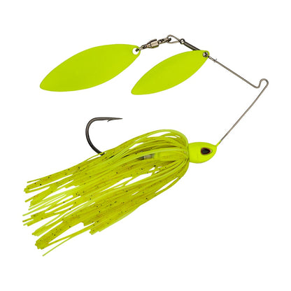 Berkley Power Blade Compact Double Willow Spinnerbait Chartreuse Chart/Chart