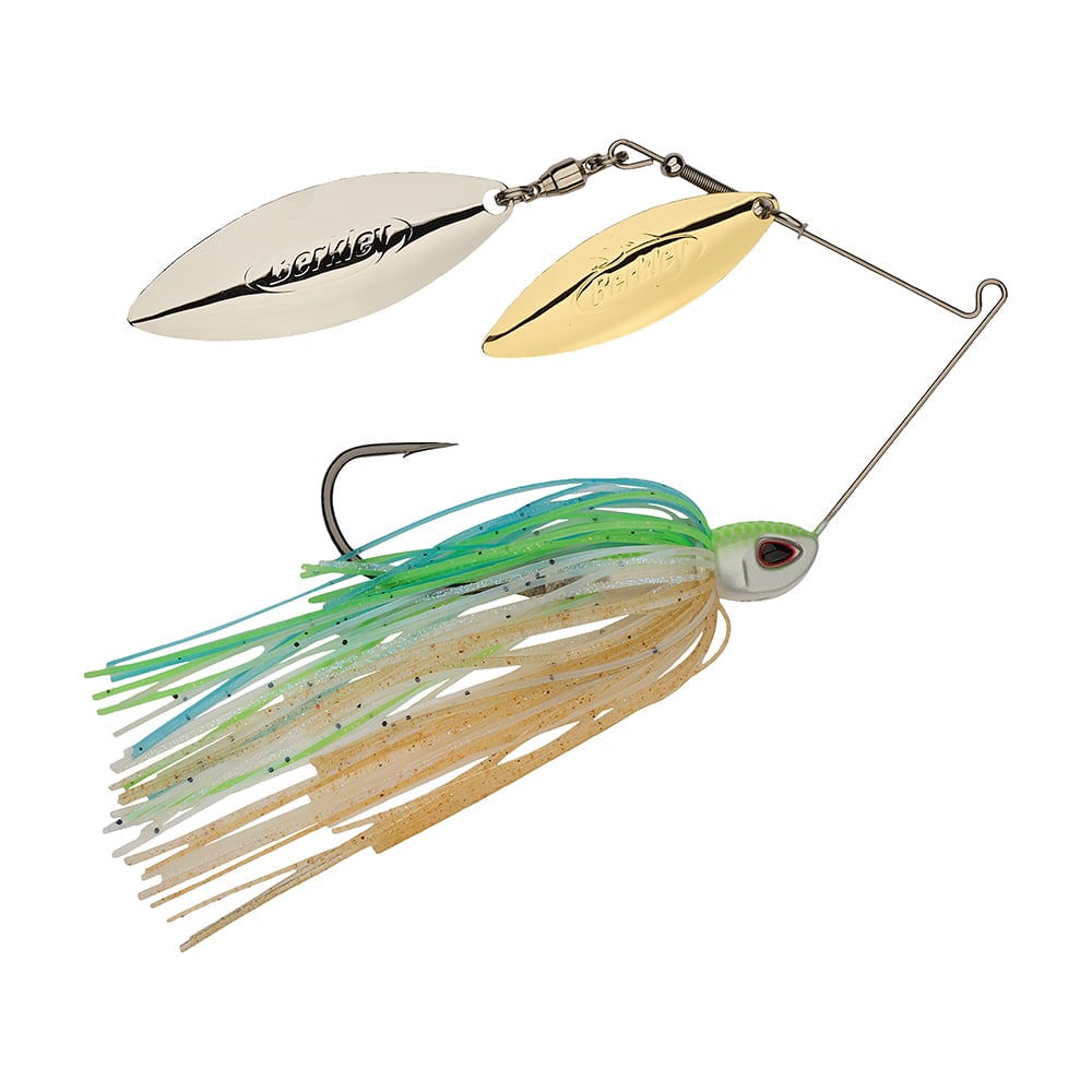 Berkley Power Blade Compact Double Willow Spinnerbait Pretty One Gold/Silver