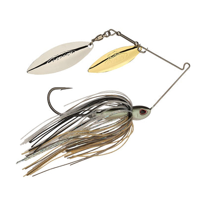 Berkley Power Blade Compact Double Willow Spinnerbait Shad Spawn Gold/Silver